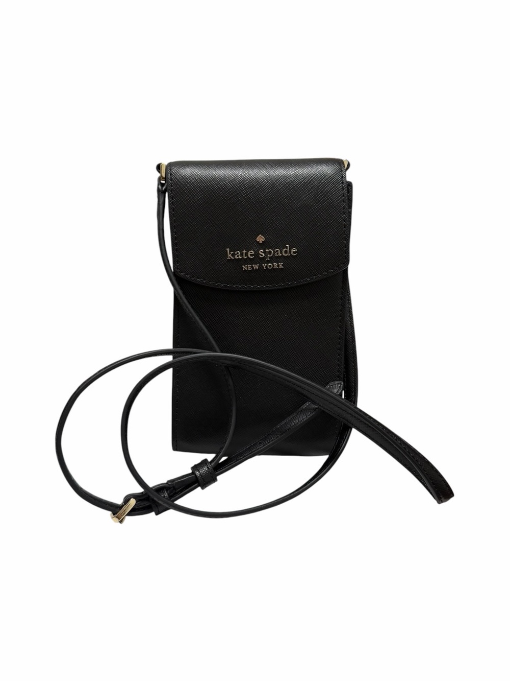 Kate Spade Crosshatching Black Leather Crossbody